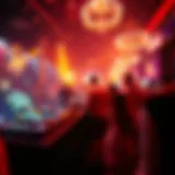 Vibrant Nightlife in Las Vegas Vibrant nightlife at a Las Vegas club featuring a DJ and dance floor