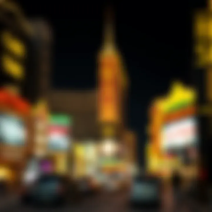 The iconic Las Vegas Strip with show billboards