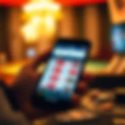 A visual representation of various betting apps interface on a smartphone