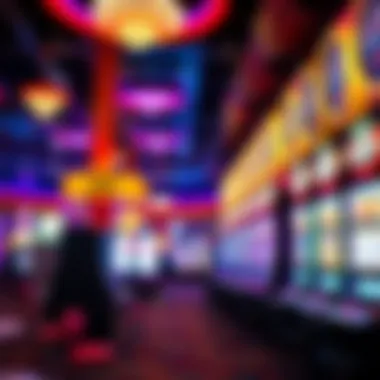 Exciting gaming floor with slot machines