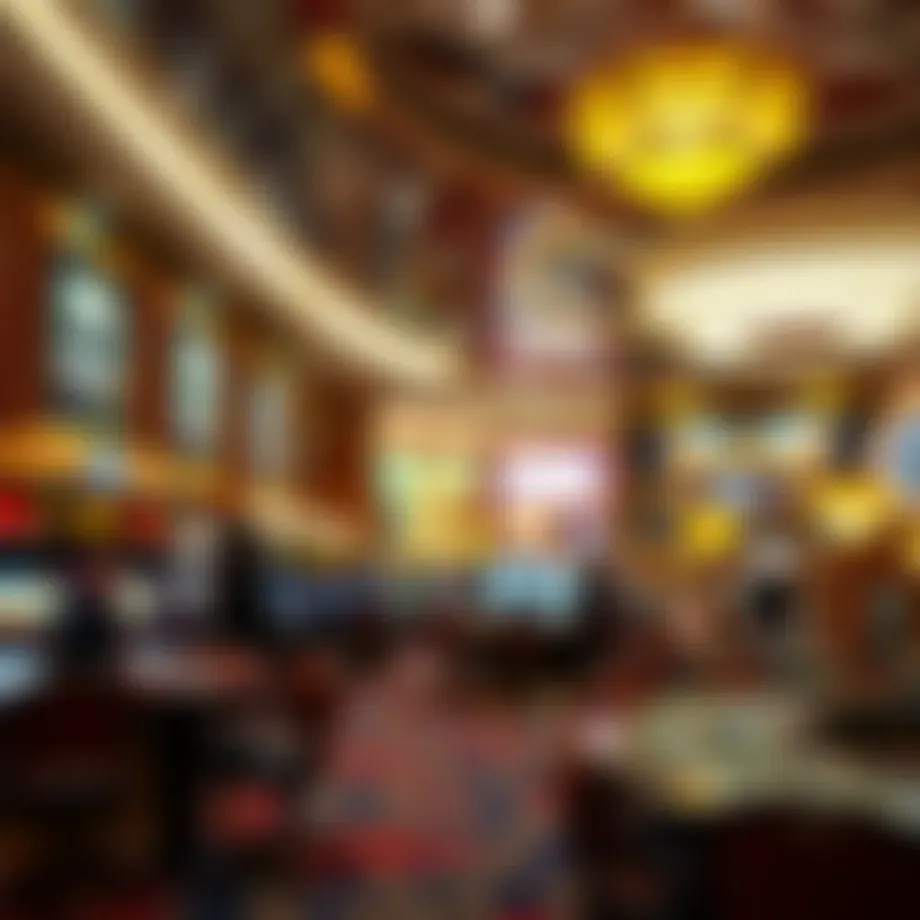 Luxurious interior of a Las Vegas casino