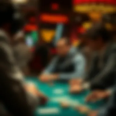 Intense Poker Game Moment An intense moment in a poker game highlighting player focus and decision-making