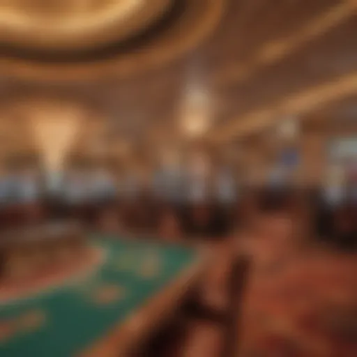 Interior view of a luxurious MGM casino floor