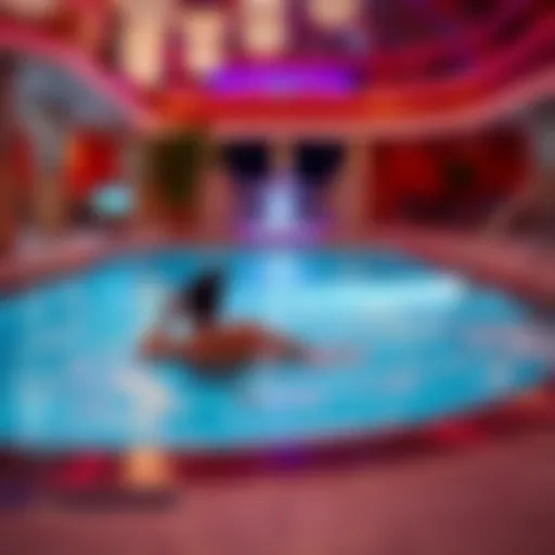 Luxurious pool area at Mohegan Sun