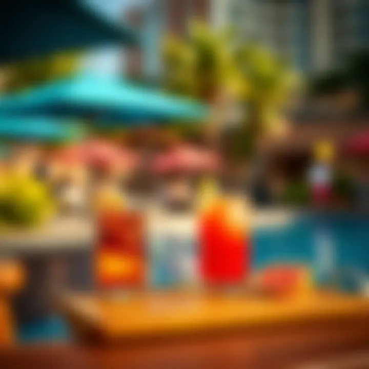 Savoring Refreshments Poolside at Mohegan Sun Refreshments available at the poolside