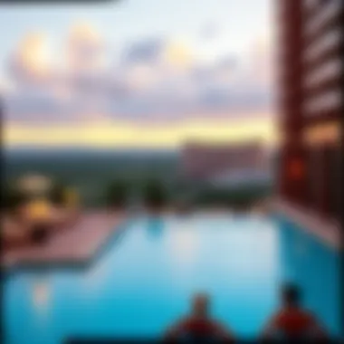 Breathtaking Views from the Mohegan Sun Pool Scenic view of Mohegan Sun from the pool