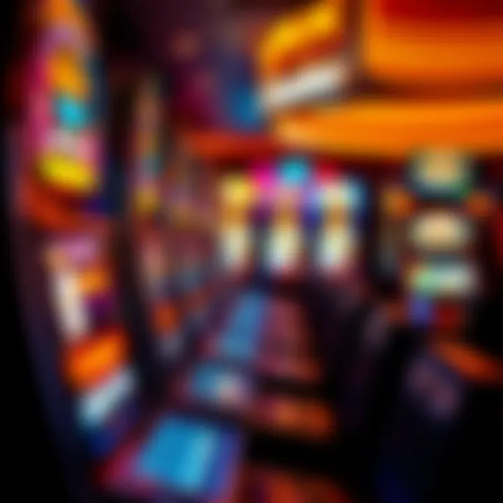 Close-up of a gaming machine with exciting visuals