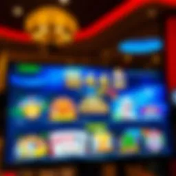 Diverse selection of online casino games displayed on a screen