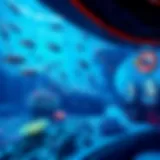 A digital ocean environment showcasing vibrant aquatic life and gaming mechanics