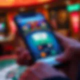 Smartphone displaying poker app interface