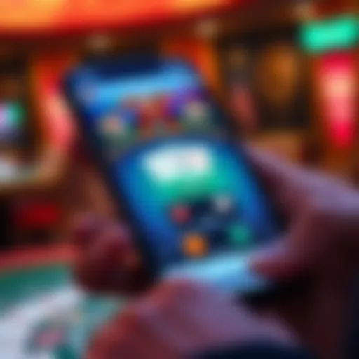 Smartphone displaying poker app interface