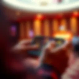 User engaging with a mobile casino app on a smartphone