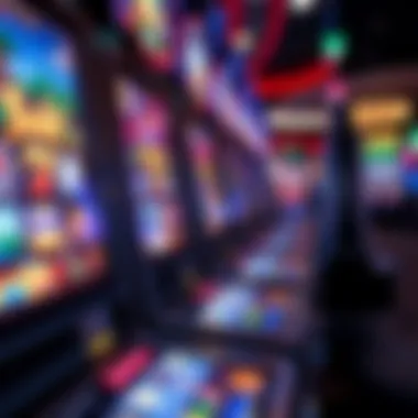 Close-up of a modern slot machine with exciting graphics