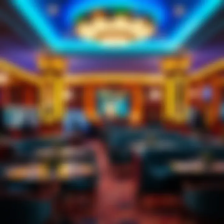 Luxurious lounge area within a casino setting