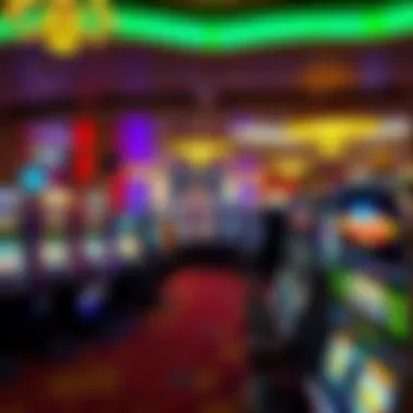 Vibrant casino interior filled with slot machines