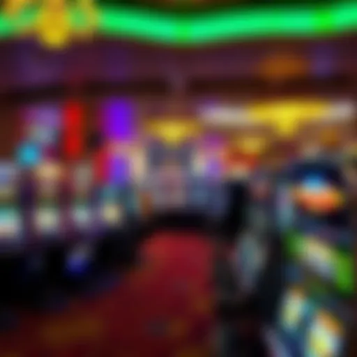 Vibrant casino interior filled with slot machines