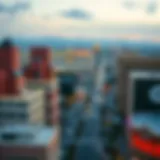 Aerial view of the Las Vegas Strip showcasing parking facilities