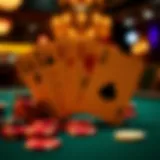 Visual representation of a royal flush in poker