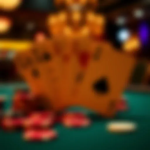 Visual representation of a royal flush in poker