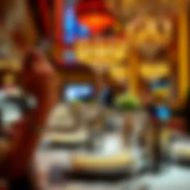 Vibrant Dining Setup During Busy Times Dining setup during peak hours