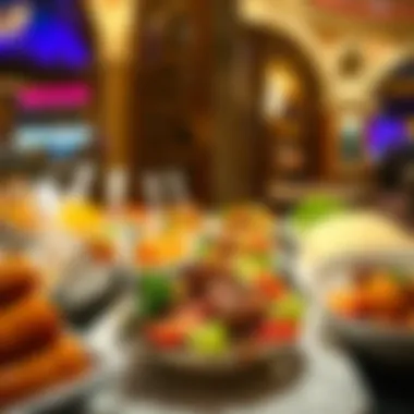 Various cuisines offered at the buffet