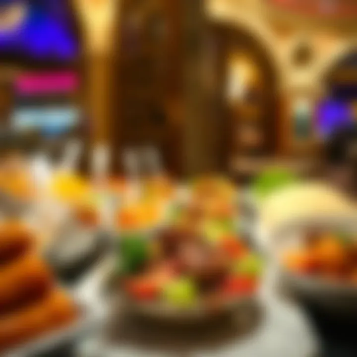 Various cuisines offered at the buffet