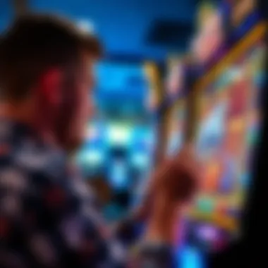 Engaging Gameplay Experience Player engaged with the Raging Rhino slot machine interface