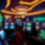 Luxurious gaming floor featuring diverse slot machines