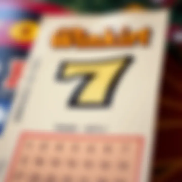 Close-up of a winning scratch-off ticket with a shiny prize symbol