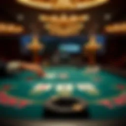 Dynamic online blackjack gameplay showcasing strategy in action