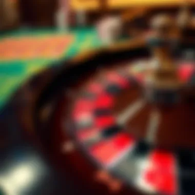 Strategic Betting on the Roulette Table Close-up of a betting table with strategic placements