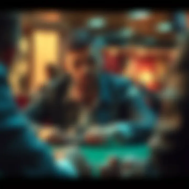 The Psychology Behind Poker Decisions A thoughtful player analyzing probabilities while playing poker