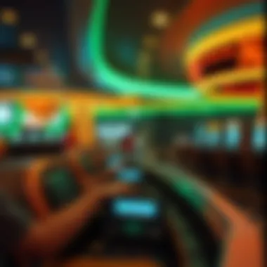 Technology's Impact on Gambling Practices A futuristic depiction of technology influencing gambling practices