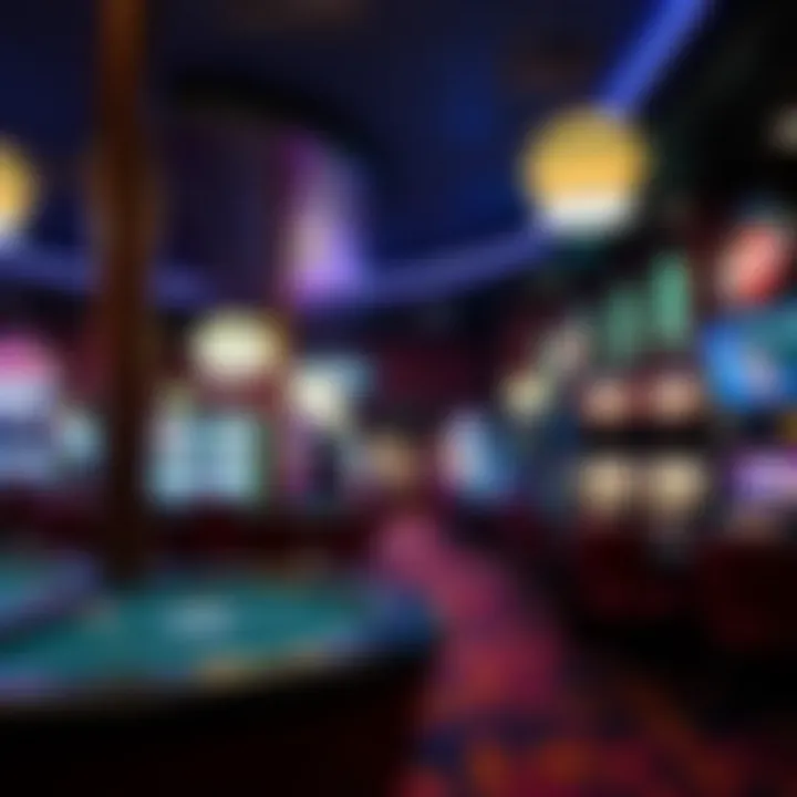 Inside a Vibrant Casino Environment Inside a vibrant casino with gaming tables and slot machines