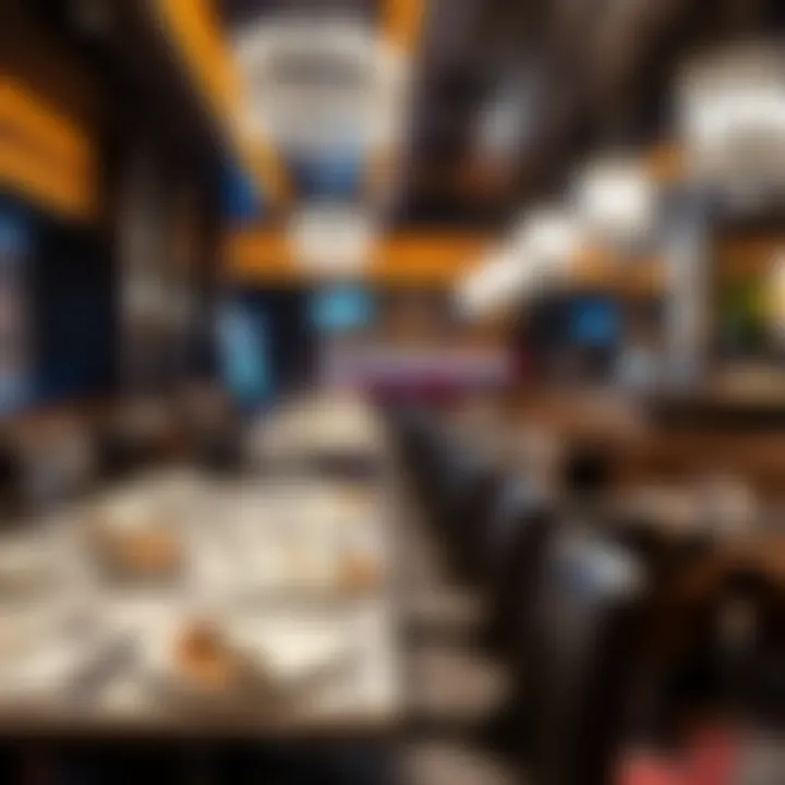 An elegant dining area within The M Hotel featuring diverse culinary offerings