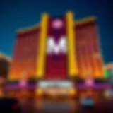 The stunning facade of The M Hotel and Casino showcasing its unique architecture