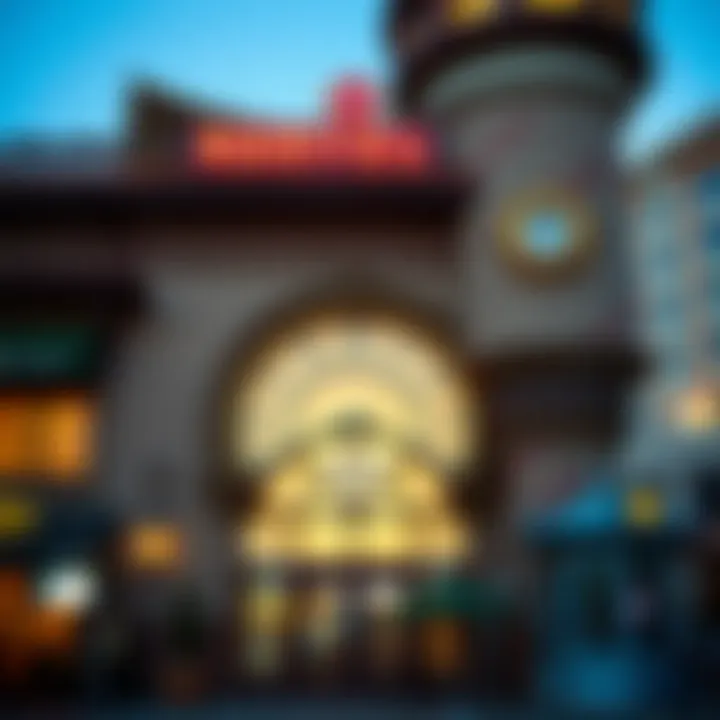 Architectural details of Treasure Island resort