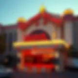Exterior view of Treasure Island resort showing Marvel Station attraction