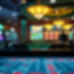 Digital craps gameplay interface showcasing vibrant graphics