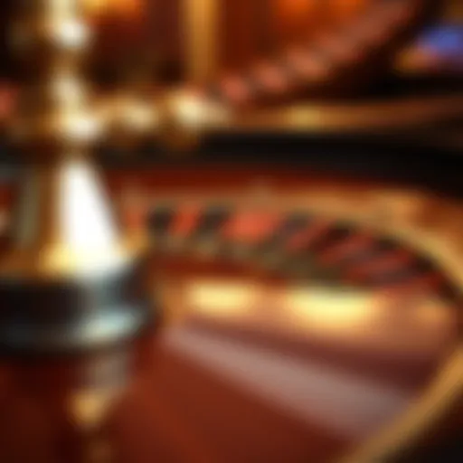 A vintage roulette wheel with a polished wooden finish