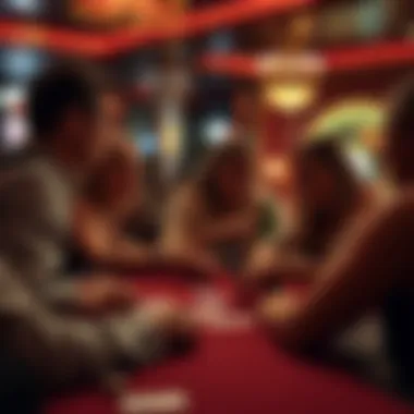 Social Dynamics in Strip Poker An engaging atmosphere illustrating the social dynamics of strip poker