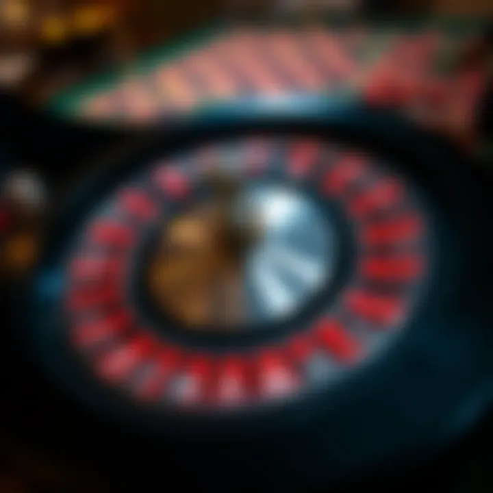 European roulette wheel showcasing its distinct number arrangement.