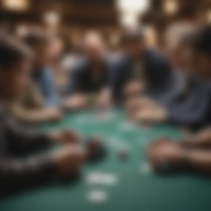 Community gathering at a poker event