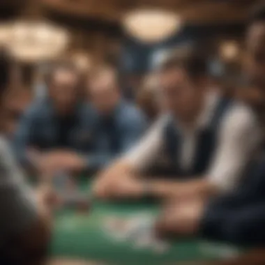 Diverse players engaging in poker