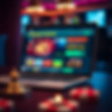 Vulkan Vegas Casino Website User Interface User interface of Vulkan Vegas Casino website on a laptop