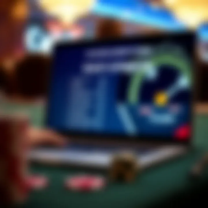 A laptop displaying WSOP codes